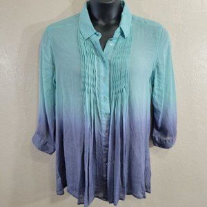 Fever Women's Ultra Soft Ombre Casual Blouse size XL